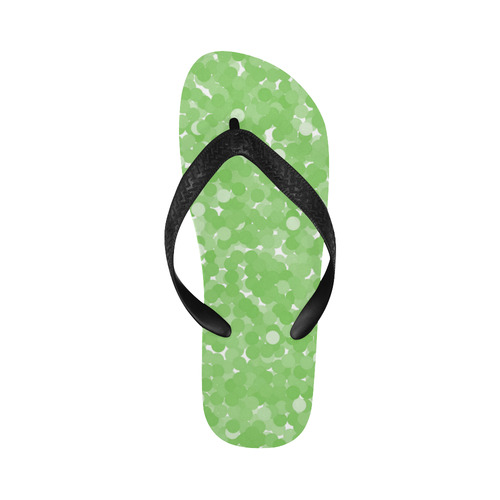 Green Flash Bubboles Flip Flops for Men/Women (Model 040)