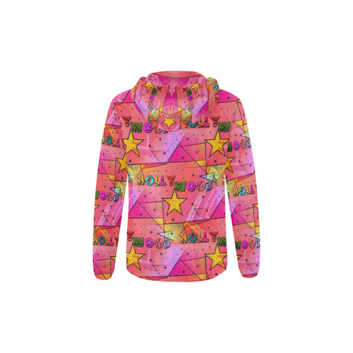 A Hollywood by Popart Lover All Over Print Full Zip Hoodie for Kid (Model H14)