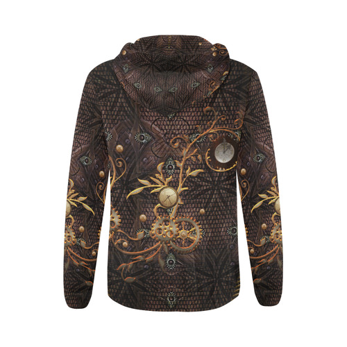 Steampunk, gallant design All Over Print Full Zip Hoodie for Women (Model H14)