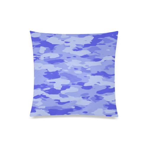 Blue Camo Custom Zippered Pillow Case 20"x20"(One Side)