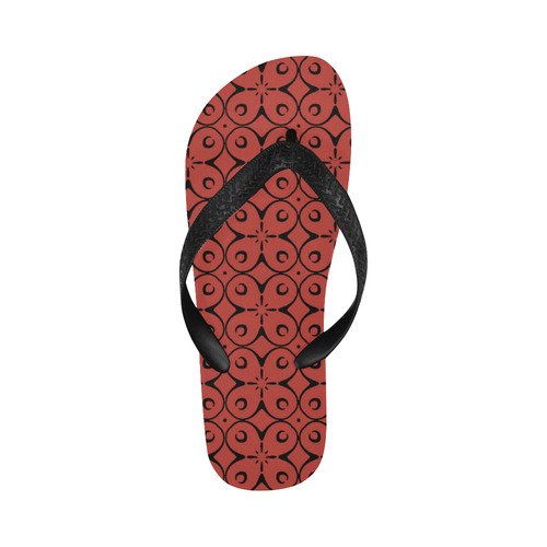 My Lucky Day Aurora Red Flip Flops for Men/Women (Model 040)