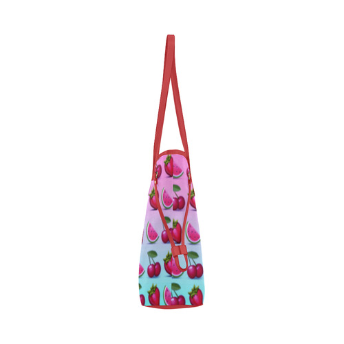 rockabilly cherries and watermelon Clover Canvas Tote Bag (Model 1661)