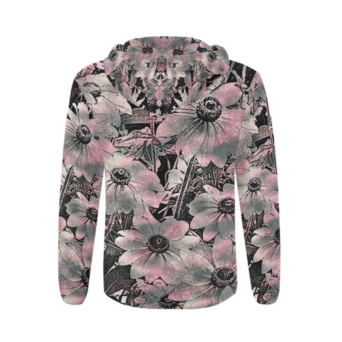 wonderful sparkling Floral A by JamColors All Over Print Full Zip Hoodie for Men (Model H14)