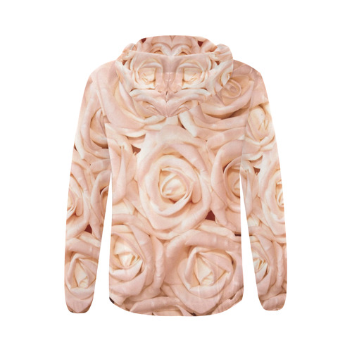 gorgeous roses H All Over Print Full Zip Hoodie for Women (Model H14)