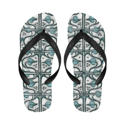 Leaf and Vines Flip Flops for Men/Women (Model 040)