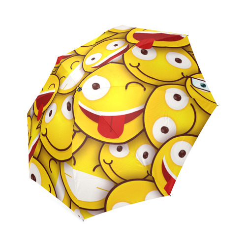 I Love Your Smile Emojis Foldable Umbrella (Model U01)
