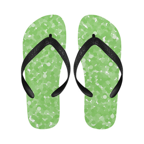 Green Flash Bubboles Flip Flops for Men/Women (Model 040)