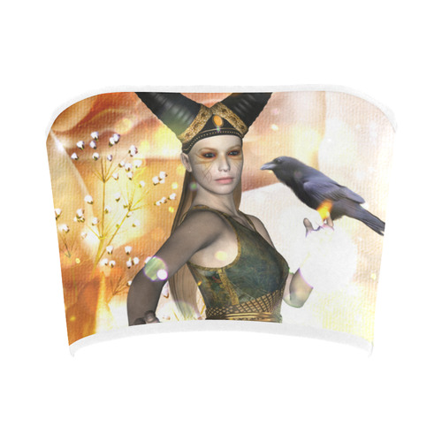 Awesome fantasy girl with crow Bandeau Top