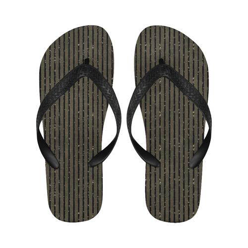 Brown Stripe Flip Flops for Men/Women (Model 040)