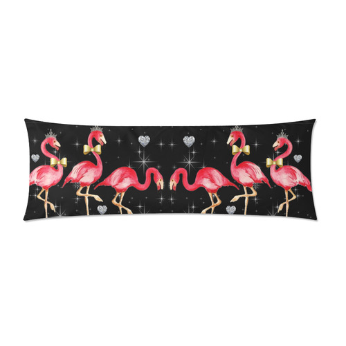 Royal flamingo Custom Zippered Pillow Case 21"x60"(Two Sides)