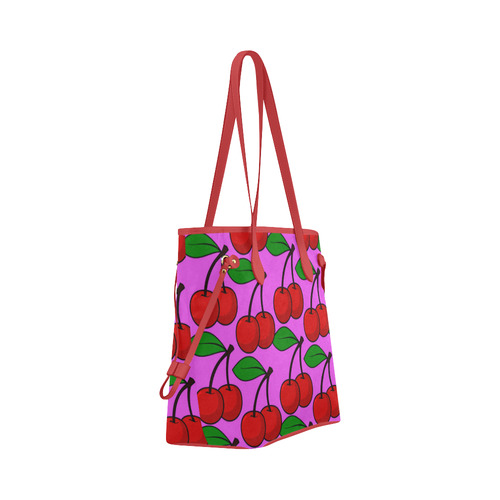 rockabilly cherry Clover Canvas Tote Bag (Model 1661)
