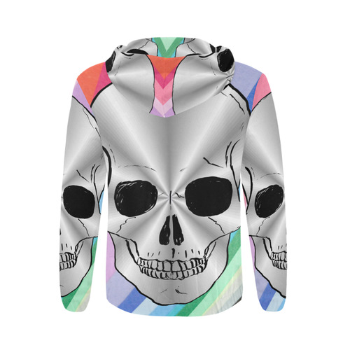 Skull20170529_by_JAMColors All Over Print Full Zip Hoodie for Men (Model H14)