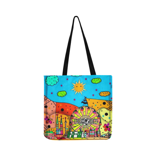 Bremen Popart by Nico Bielow Reusable Shopping Bag Model 1660 (Two sides)