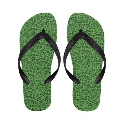 Ivy Green Vintage Flowers Flip Flops for Men/Women (Model 040)