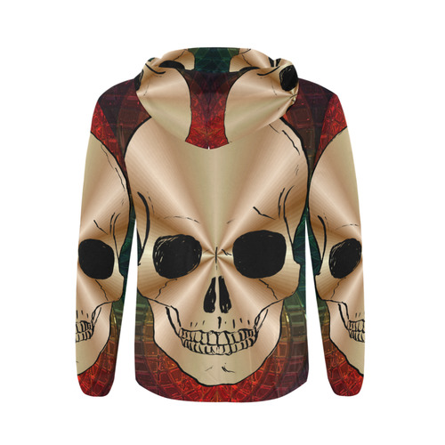 Skull20170527_by_JAMColors All Over Print Full Zip Hoodie for Men (Model H14)