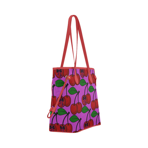 cherry n bow Clover Canvas Tote Bag (Model 1661)