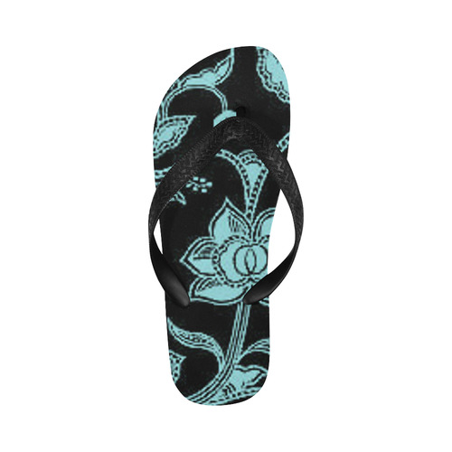 Island Paradise Floral Flip Flops for Men/Women (Model 040)