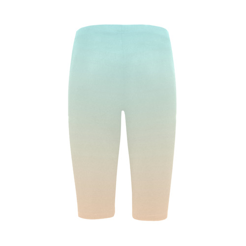 Pale Turquoise Tropical Paradise Island Ibiza Balearic Beach Hestia Cropped Leggings (Model L03)