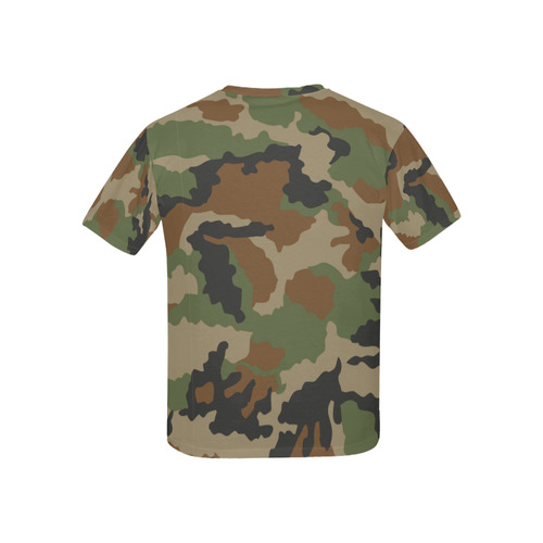 CAMOUFLAGE WOODLAND Kids' All Over Print T-shirt (USA Size) (Model T40)