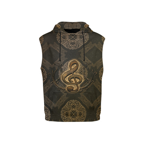 Decorative clef, music All Over Print Sleeveless Hoodie for Kid (Model H15)