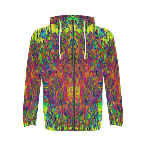 sd ay lecco All Over Print Full Zip Hoodie for Men (Model H14)