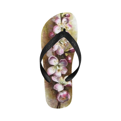 Apple Blossoms Flip Flops for Men/Women (Model 040)