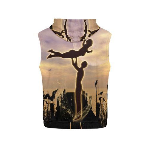 Dance with me in the night All Over Print Sleeveless Hoodie for Men (Model H15)
