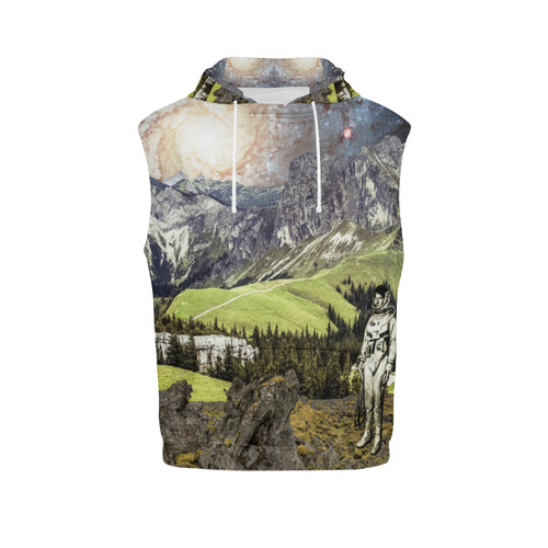 collage_IslandofLostSouls_gloriasanchez1 All Over Print Sleeveless Hoodie for Men (Model H15)