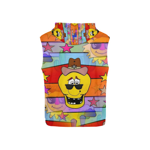 A Fun Skull  by Popart Lover All Over Print Sleeveless Hoodie for Kid (Model H15)