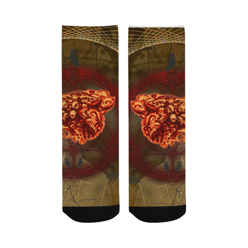 Awesome, creepy flyings skulls Crew Socks