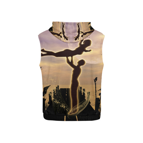 Dance with me in the night All Over Print Sleeveless Hoodie for Kid (Model H15)
