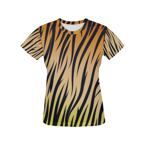 TIGER All Over Print T-Shirt for Women (USA Size) (Model T40)