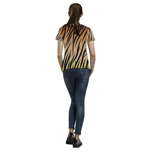 TIGER All Over Print T-Shirt for Women (USA Size) (Model T40)