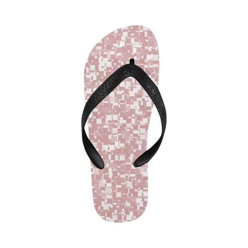 Bridal Rose Pixels Flip Flops for Men/Women (Model 040)