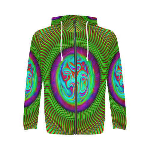 sd gnulü ommmm All Over Print Full Zip Hoodie for Men (Model H14)