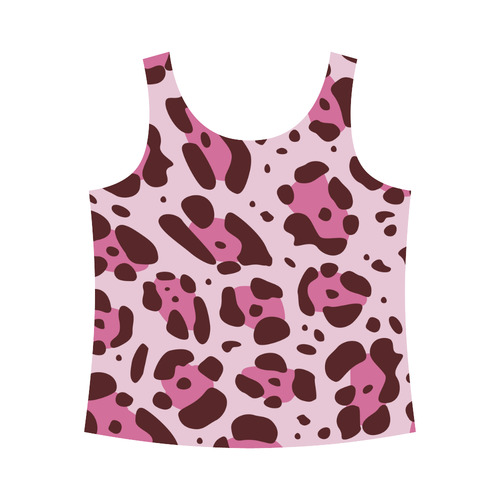 ART CAMOUFLAGE PINK All Over Print Tank Top for Women (Model T43)