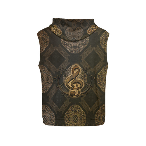 Decorative clef, music All Over Print Sleeveless Hoodie for Women (Model H15)