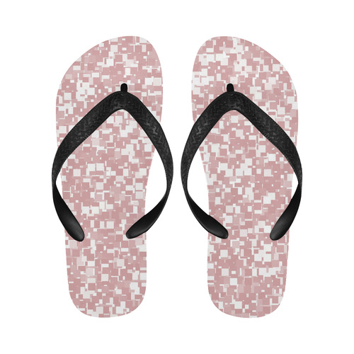 Bridal Rose Pixels Flip Flops for Men/Women (Model 040)