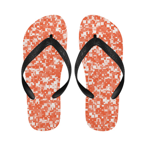 Flame Pixels Flip Flops for Men/Women (Model 040)