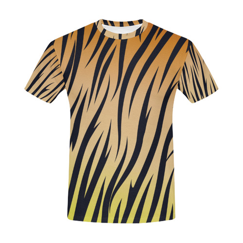 TIGER TEXTURE All Over Print T-Shirt for Men (USA Size) (Model T40)