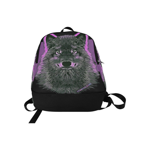 WOLF PINK Fabric Backpack for Adult (Model 1659)