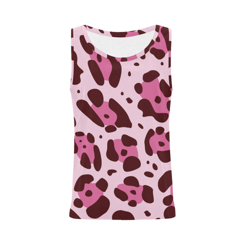 ART CAMOUFLAGE PINK All Over Print Tank Top for Women (Model T43)