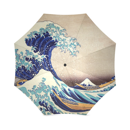 Great Wave Off Kanagawa Katsushika Hokusai Foldable Umbrella (Model U01)