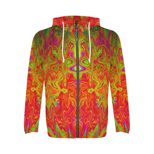 sdzu 299 All Over Print Full Zip Hoodie for Men (Model H14)