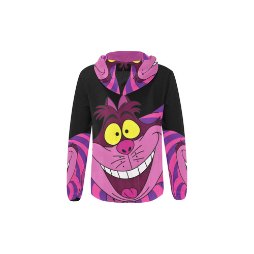 cheshire_cat_rockabilly All Over Print Full Zip Hoodie for Kid (Model H14)