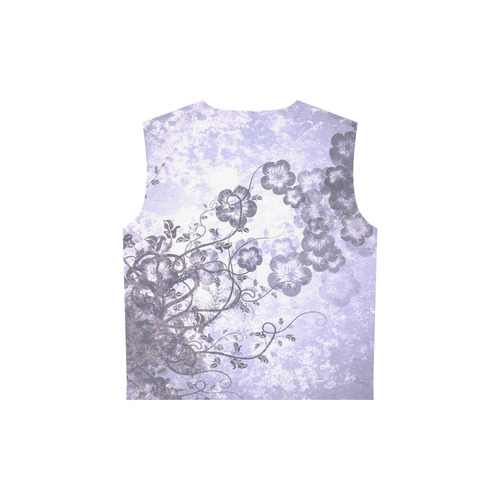 Wonderful flowers in soft purple colors All Over Print Sleeveless Hoodie for Women (Model H15)