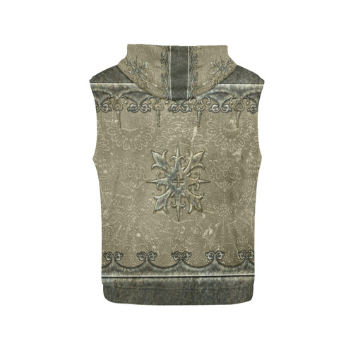 Elegant design with cross All Over Print Sleeveless Hoodie for Men (Model H15)