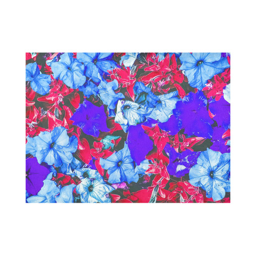 closeup flower texture abstract in blue purple red Placemat 14’’ x 19’’ (Set of 2)