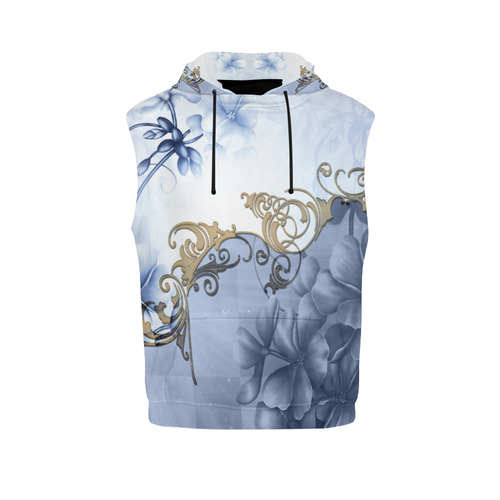 Wonderful floral design All Over Print Sleeveless Hoodie for Men (Model H15)