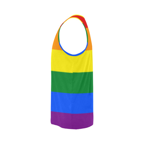 Gay Pride Rainbow Flag Stripes All Over Print Tank Top for Men (Model T43)